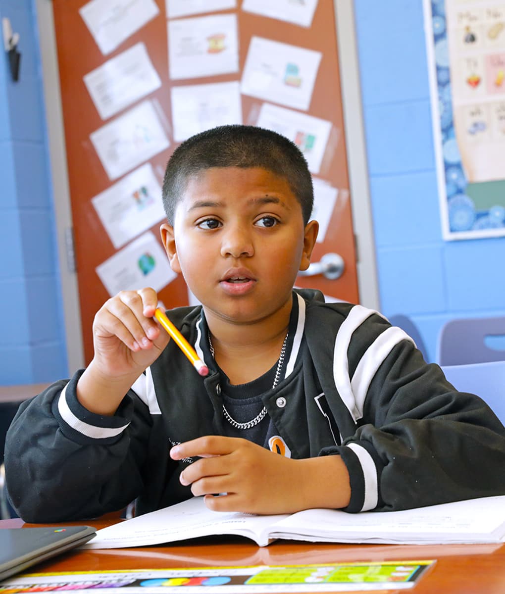 Student with Pencil